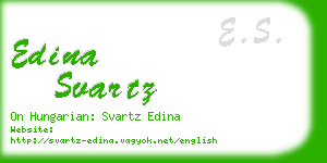 edina svartz business card